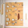 Lin's boy hole board storage rack solid wood custom hanging board wooden entrance hall accessories hole wall board log bookshelf storage package 60x120 original color