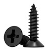 Tianzhuo Hardware black 304 stainless steel cross countersunk head self-tapping screws flat head woodworking screws MM2M3M4M5M5.5M6.3 M1*3 100 pieces