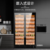 CIGARLOONG CL-188C1 smart cigar cabinet with constant temperature and humidity, cedar wood liner, ammonia-free and alcohol-free compressor, air-cooled, frost-free, large-capacity, dual-temperature, dual-system cigar and red wine cabinet, double cabinet, black beech bare maintenance model, WiFi+purified ammonia+constant temperature and humidity