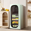 Haier's new product 169L air-cooled frost-free ice bar frozen storage dual-temperature partitioned storage tea beverage fruit moisturizing fresh-keeping cabinet home living room office refrigerated frozen wine cabinet new product Yanbo Green 169L frozen storage dual-temperature dual control