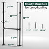 Yes4All Industrial style H-shaped metal table legs 2 pieces 96cm high black coating DIY table frame