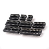 Zejie IC holder, flat-pin IC socket sample pack, chip socket sample pack, 8 types, 66 pcs in total, 8 flat-pin IC holders, 66 pcs in total, boxed