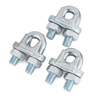 Jinggong national standard galvanized steel wire rope chuck buckle chuck chuck lock U-shaped chuck fixed joint wire rope chuck 10mm (suitable for 10mm wire rope) 5 pcs