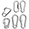 Fengji 304 stainless steel spring buckle carabiner safety buckle key chain gourd buckle nut spring belt ring buckle dog chain buckle M8 (standard type) 1 piece