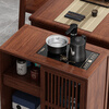 Tao Mengju solid wood Chinese-style mobile tea table household small tea table living room tea cart balcony tea table cabinet kettle integrated tea cabinet