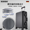 REDURM all-aluminum-magnesium alloy large-capacity suitcase, lightweight boarding suitcase, business trip trolley case, high-looking obsidian black - flagship 3D pattern scratch-resistant and wear-resistant hard case 20 inches - boarding