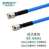 XINQY Xinqiyuan N/SMA RF coaxial cable DC-6GHz silver-plated shielded antenna extension cable flexible low-loss test cable assembly SMA male-SMA male-1m