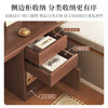 Pupai thickened solid wood computer desk desk student study desk bookshelf integrated desk simple home bedroom table hot model recommendation plate style dark walnut color 100*45*132