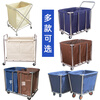 Linen cart, hotel room work service cart, stainless steel cart, laundry room, dry cleaners, storage and recycling cart, thickened and reinforced blue 10-tube floor tiles, ultra-quiet wheel