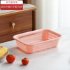Enshousu thickened vegetable washing and draining basket square vegetable washing basket household vegetable basket plastic vegetable basket sieve mesh bowl and chopsticks drain rack water control girl powder extra large (square) one pack