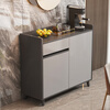 Jichen sideboard tea cabinet home kitchen storage cabinet light luxury living room storage cabinet wine cabinet multi-functional cabinet storage cabinet solid wood | door-to-door delivery two doors and one drawer dark gray + light gray 60*90