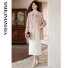 Lost Time Winter Orange Pink Fairy Wool Coat Light Chinese Style High-Quality Small Wool Coat Women 01 Pink S