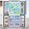 LG640 liter cross-door refrigerator door-in-door perspective window automatic ice making household large-capacity air-cooled frost-free inverter compressor energy-saving computer temperature control independent air duct system Ice Fun Series Essence White door-in-door automatic ice making