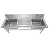 Extra thick 304 stainless steel sink shoe washing table pool shoe washing shop shoe brushing table draining shoe washing pool laundry table custom-made national standard 304--120*60*80--right platform + bottom