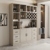 Hongsen set wine cabinet living room sideboard integrated wall cabinet simple modern display cabinet high cabinet bar cabinet can be customized gray + white door - length 120 width 30 height 200