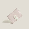 Miaoyijia Wallet Women's Coin Purse Card Holder Women's 2026 New Student Cute Fashion Folding Small Fresh Portable Short Cat Buckle Tri-fold Wallet Pink