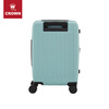 CROWN front-opening suitcase, expandable large-capacity trolley suitcase, eco-friendly suitcase, travel suitcase 5020/5215, sapphire color, 20 inches, boardable/expandable by 15%