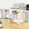 Baimuyuan office storage rack work station organization artifact desktop hanging basket hanging dormitory table top supply box black large paper towel style