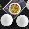 Jie Yajie ceramic tableware soup bowl household rice bowl 6-inch pure white bowl noodle bowl 10 pieces