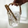Huili imported Oriental Sasaki glass wine set small ice bucket insulation Japanese ice bucket household handmade Sasaki ice bucket