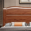 Walnut Chinese solid wood bed modern simple 1.8m double bed 1.5m master bedroom storage high box wedding bed economical solid wood bed 1.5m*2.0m frame structure