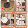 Xinwujia Bookshelf Trolley Storage Rack Desktop Storage Rack Simple Household Toy Bookcase with Wheels Mobile Floor-standing Snacks 3-layer-Milk White Free 4 Universal Wheels