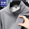 Romon Jacket Men's Jacket Spring and Autumn New Stand Collar Zipper Cotton Cardigan Sweater Sports Casual Bottoming Shirt for Men