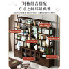 Baikadi new Chinese style Bogu rack tea room storage rack tea display cabinet non-solid wood partition Duobao Pavilion living room decoration shelf six layers 80CM classic model without drawer cabinet door
