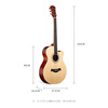Lovebird Guitar Folk Guitar 40-inch Beginner Beginner's Entry-Level Guitar Wood Color