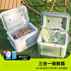 Erxu Insulated Box Refrigerator Outdoor Commercial Ice Cream Ice Cream Cooler Car Portable Fresh Box Ice Bucket 5L Khaki EPS Keeps Cold About 24H Free Ice Bag*5