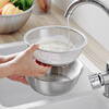 Onlycook sink set kitchen 304 stainless steel leaky basin rice basket drain basket water filter basket and noodle egg basin-24cm