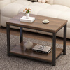 Zhuobo coffee table living room side table tea table tea cabinet storage rack bedside table bedside table CJ11 walnut color 60*40cm