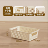 Simple style desktop file basket, office stationery storage box, office classroom, dormitory file basket, good-looking large-capacity storage basket, cream style storage basket, medium size, 1 pack, activity style