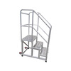 Linde industrial aluminum step ladder, total height 2.5M (platform 1.4m + 1.1m fence) delivery time 12 days