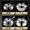 Chu Guifei 304 stainless steel pot lid household high temperature resistant and heightened visible glass lid wok soup pot steamer universal lid visible 304 steel heightened pot lid 34cm