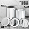 KUK stainless steel trash can 25*61cm oblique throw barrel outdoor shopping mall hotel vertical direct throw Hong Kong style barrel peel box