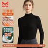 Catman Half Turtle Collar Women's Bottoming Top Women's Spring and Autumn Long Sleeve Slim High Elastic Bottoming Underwear Autumn Thin Top