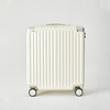 SOO suitcase dry and wet separation small suitcase boarding case 18-inch password box trolley box short-distance box white