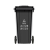 Keshuang outdoor classification trash can large size sanitation property commercial 240L large capacity trailer type catering restaurant community school public places 100L thickened type + durable large wheel 8.2 catties blue recyclable