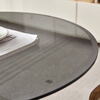 Quanyou Home Light luxury high and low round coffee table combination living room home tempered glass storage small table furniture