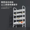 Runhuanian oblique hardware parts box shelf classification screw wrench tool box multi-functional hardware storage cart storage rack widened version 3 layers-9 boxes preferred carbon steel shelf + boutique hardware box