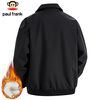 Paul Frank Jacket Men's Autumn and Winter American Functional Work Jacket Men's Trendy Brand Top Men's Black Velvet XL