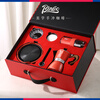 Bincoo Moka Pot Gift Box Italian Hand-brewed Coffee Pot Set Electric Stove Hand-cranked Coffee Machine Gift Red High-end Gift Box Red Pot 6-piece Set
