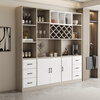 Hongsen set wine cabinet living room sideboard integrated wall cabinet simple modern display cabinet high cabinet bar cabinet can be customized gray + white door - length 120 width 30 height 200