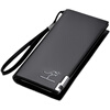 Kangaroo (KANGAROO) wallet men's anti-theft brush degaussed genuine leather wallet cowhide long clutch bag men's wallet card holder black