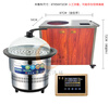 Household steam hot pot table seafood steam pot steaming up and down commercial multifunctional sauna pot electric steamer 2800 62cm 3200 watt ceramic pot glass lid 2 layers