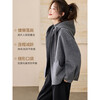 Mohan Yimei relaxed and lazy hooded double-sided woolen coat 25 winter casual high-end one-hand-length wool coat