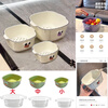 Yunmian double layer new dopamine drain basket cute household fruit and vegetable cleaning basket two-in-one thickened vegetable washing basket quality upgrade marshmallow-white with cute stickers-double layer 1 piece set extra large instant discount 12
