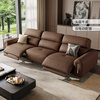 KUKA Full Leather Zero Wall Electric Function Thickened Cowhide Sofa Cloud 6383Q Black 3-seater 2 Electric 2.73m