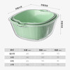 Added drain basket plastic double-layer thickened washbasin kitchen living room household fruit basket rice cleaning artifact storage rack